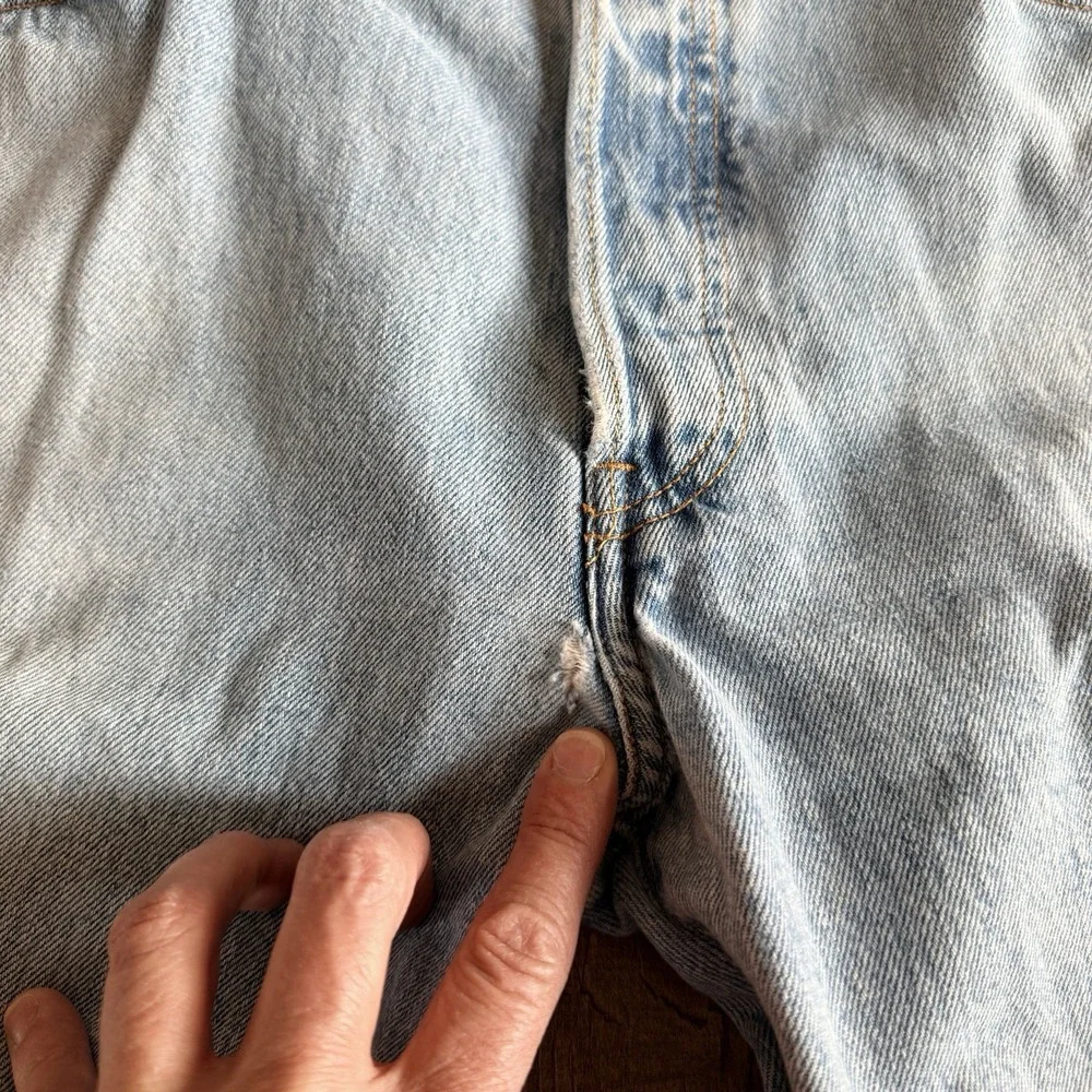 Vintage Y2K Levis 501 Jeans 36x30 Mens Distressed Grunge Button Fly 2002